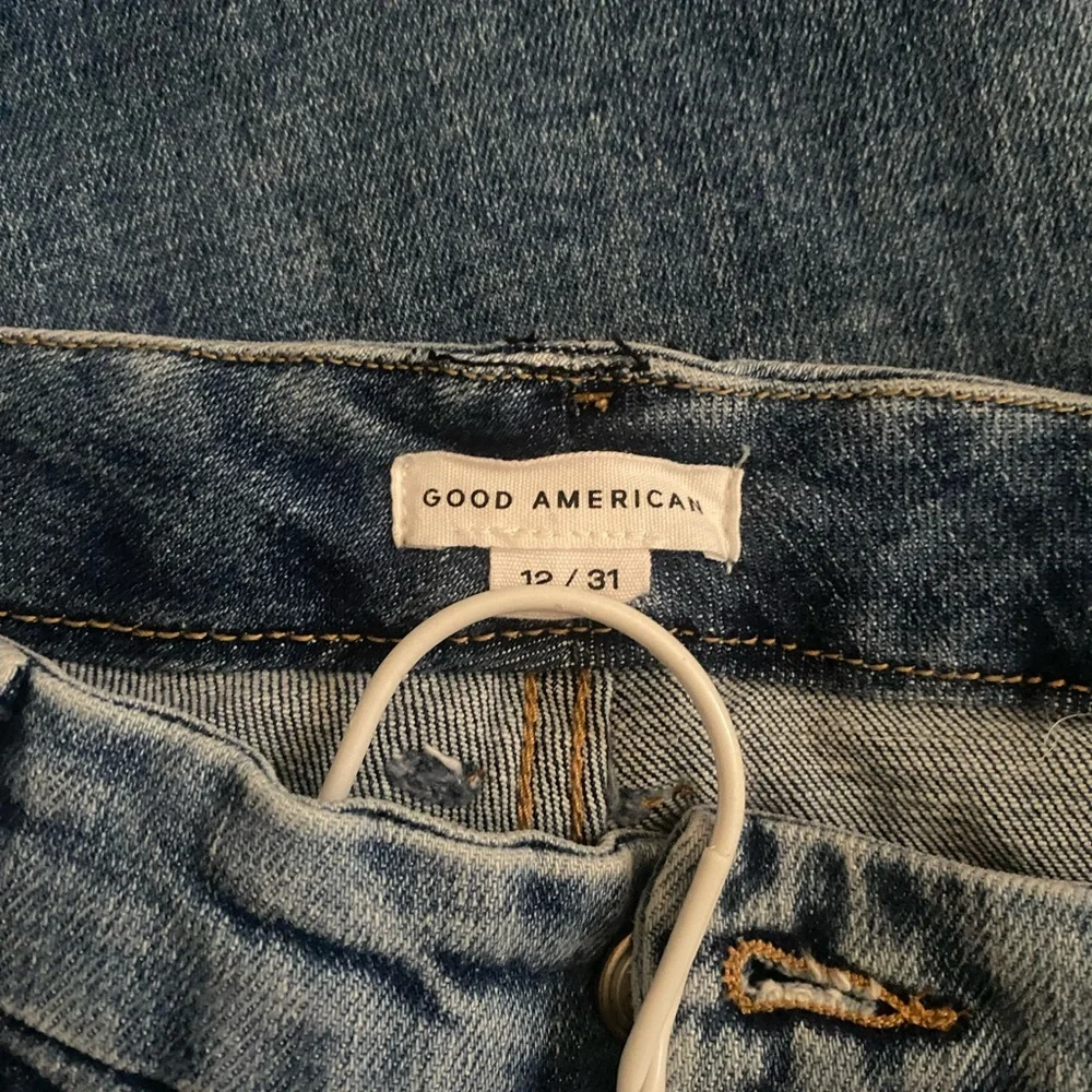 Good American Good Legs Straight Denim Jeans Indigo Size 12/31 GLSNF740OP - Picture 5 of 9